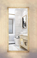 Newest Crystal Framed  LED Light Anti-Fog  Mirror